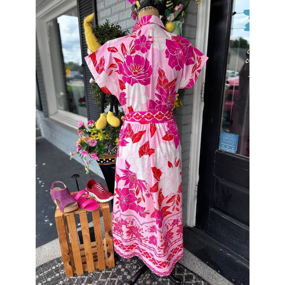 NEW MAUDE VIVANTE women's rylie dress in neon florals - Picture 3 of 3